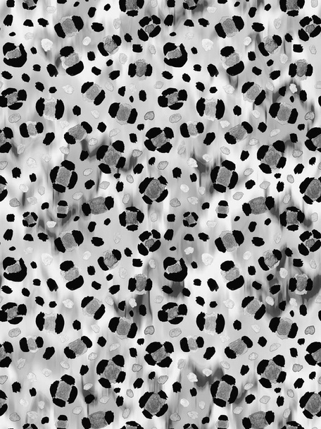 handgetekend naadloos kleurrijk helder patroon met luipaardvlekken  - Foto, afbeelding