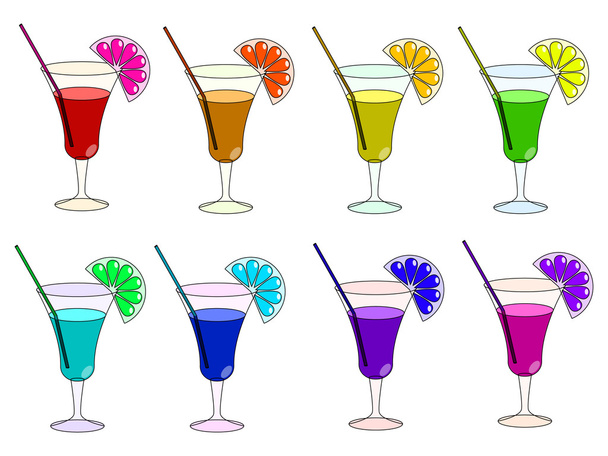 regenboog cocktails - Vector, afbeelding