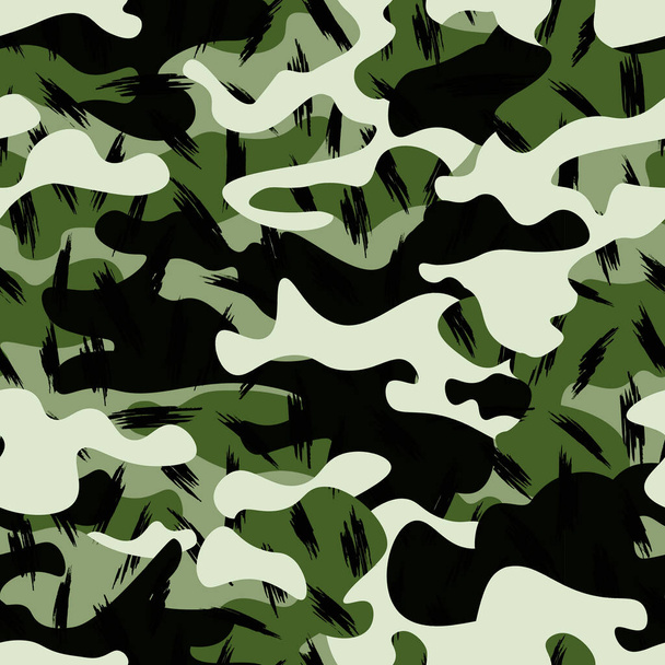 senza soluzione di continuità colorato moderno modello camouflage sfondo con pennelli - Foto, immagini