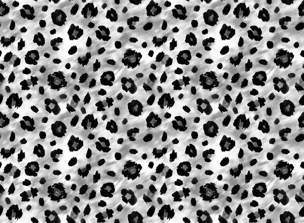 Zökkenőmentes műbőr minta leopárd fekete és barna foltok - Fotó, kép