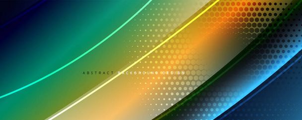 Shining glass abstract wave background. Dynamic motion line effect. Vector Illustration For Wallpaper, Banner, Background, Card, Book Illustration, landing page - Vector, Image