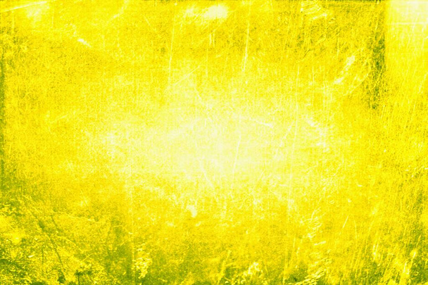 Grunge kopott karcos textúra sárga gradiens elvont háttér - Fotó, kép