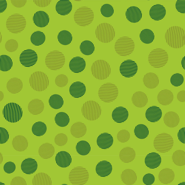 Manchas verdes pontos com listras outcut no fundo verde. Padrão de repetição
. - Foto, Imagem