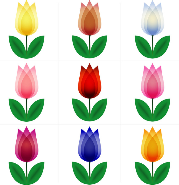 Ensemble de tulipes
 - Vecteur, image