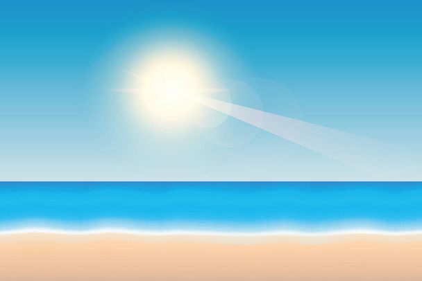 cielo soleggiato sullo sfondo della spiaggia con spazio copia
 - Vettoriali, immagini