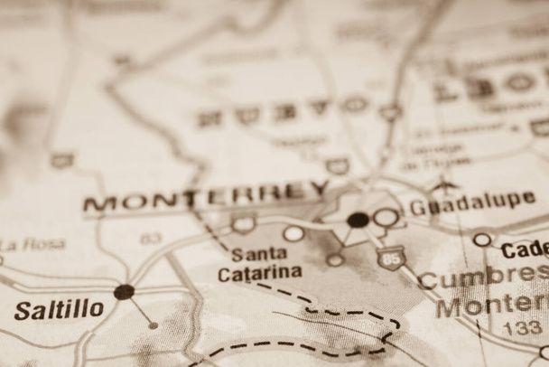 Monterrey on USA kartta matkustaa tausta
 - Valokuva, kuva