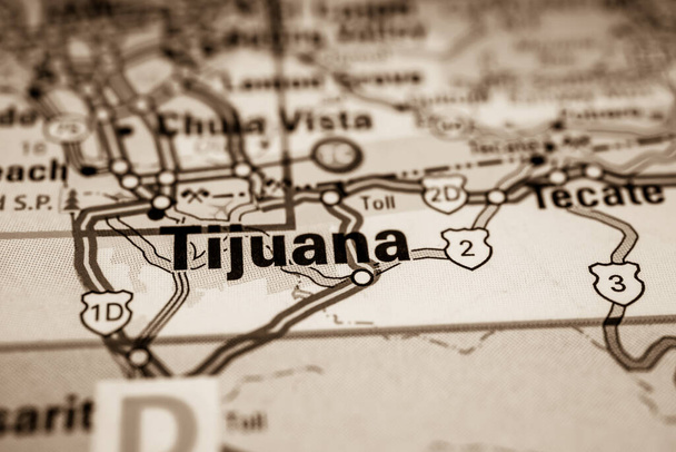 Tijuana USA carte arrière-plan de voyage
 - Photo, image