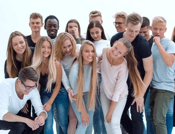 group of cheerful young people looking at the camera. - Foto, afbeelding
