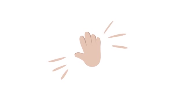 Klappende handen emoji icoon full HD animatie. Applaus gebaar logo. gefeliciteerde videobeelden - Video