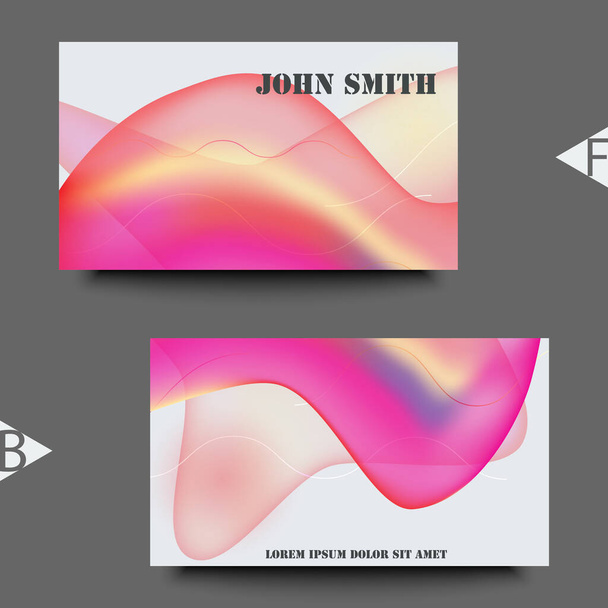 Colorful geometric background design. Fluid shapes composition with trendy gradients. Business card template. Eps10 Vector illustration - Vector, Image