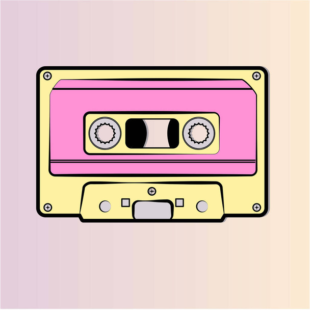 Mixtape Music cassette retro vector illustration - Vector, afbeelding