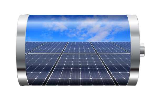 Batería del panel solar
 - Foto, Imagen