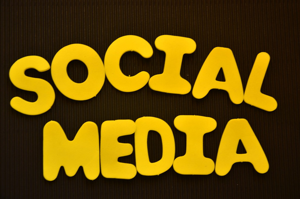 Szociális média szó - Fotó, kép