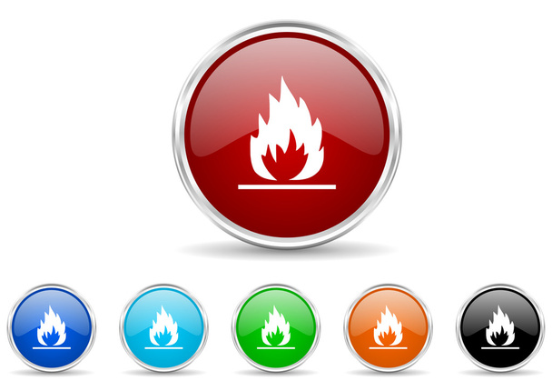 flame icon set - Фото, изображение