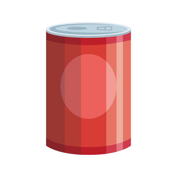 food in can isolated icon - Vector, Image