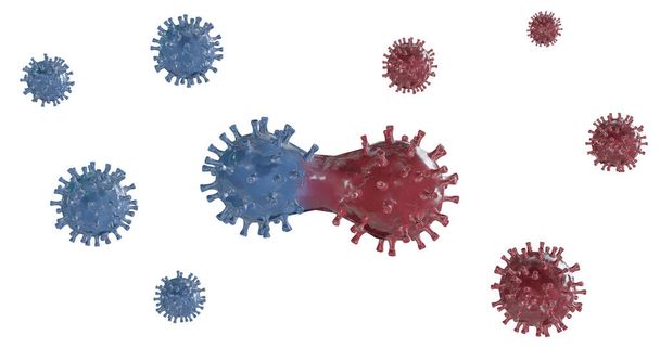 Вірус і мутації обробляють 3d погане положення. 3d візуалізація
. - Фото, зображення