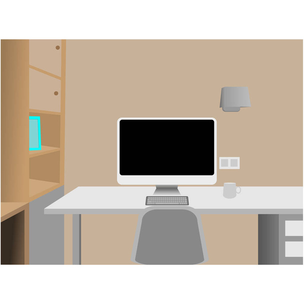 現代的なオフィスデザイナーの職場空間のデザイン;自宅のコンセプトで仕事 - 写真・画像