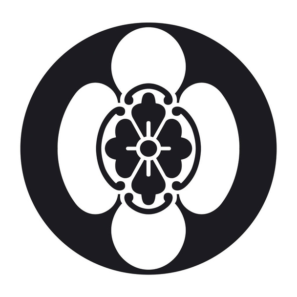 Icono de cresta familiar japonesa
 - Vector, Imagen