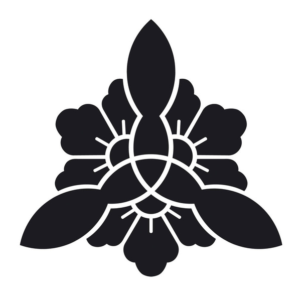 Icono de cresta familiar japonesa
 - Vector, Imagen