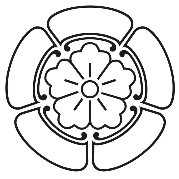 Japán családi címer ikon - Vektor, kép