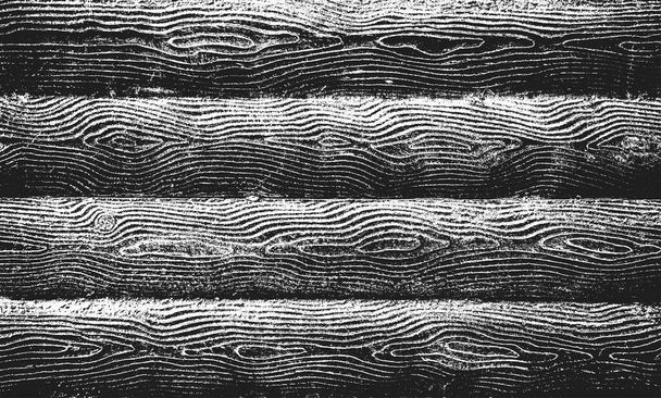 Poškozená dřevěná prkna. Černobílé grunge pozadí. EPS8 vektorová ilustrace - Vektor, obrázek