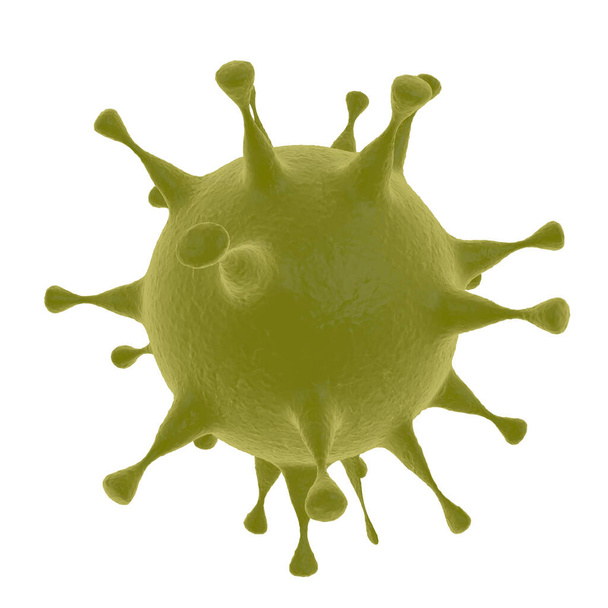 COVID-19-virus ihmiskehossa. Eristetty valkoinen tausta. 3D-kuva
 - Valokuva, kuva