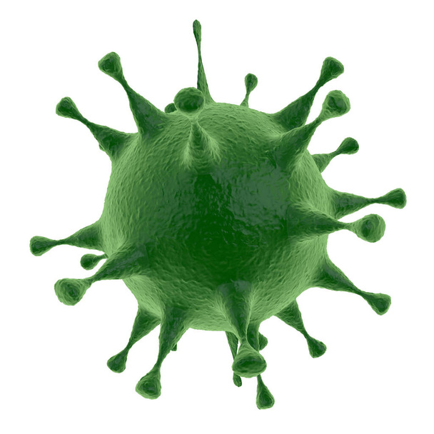 COVID-19 virus in the human body. Isolated white background. 3D illustration - Photo, Image