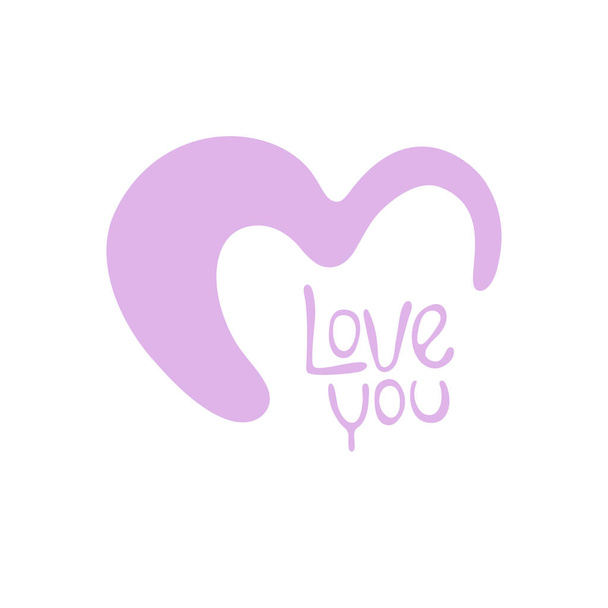 Vektorillustration. Hand gezeichnet eleganten modernen Pinsel Schriftzug von Happy Valentines Day auf Herzen Hintergrund. - Vektor, Bild