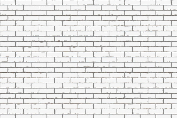  ściana budynku z białej cegły  - Zdjęcie, obraz