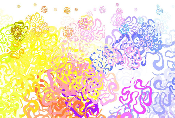 Luz Patrón vectorial multicolor con formas aleatorias. Ilustración abstracta moderna con formas aleatorias coloridas. Diseño elegante para fondos de pantalla. - Vector, Imagen