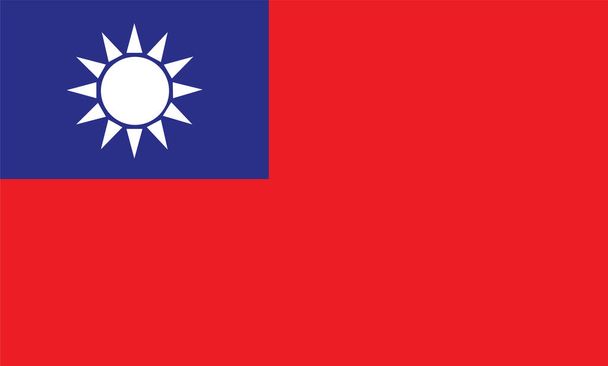 Tajvan zászló illusztráció, texturált háttér, szimbólumok és a hivatalos zászló Tajvan  - Fotó, kép