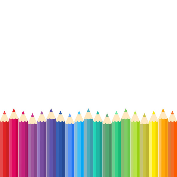 matite colorate su sfondo bianco - Foto, immagini