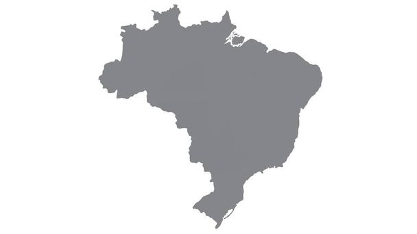 Brasilian kartta harmaa sävy valkoisella pohjalla, kuva, kuvioitu, Brasilian symbolit
  - Valokuva, kuva