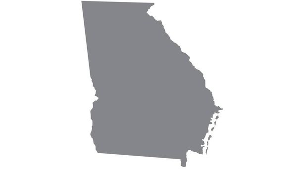 Georgia mapa s šedým tónem na bílém pozadí, ilustrace, texturované, Symboly Gruzie - Fotografie, Obrázek