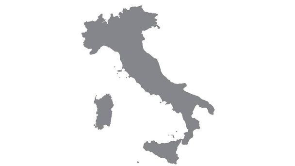Italia kartta harmaa sävy valkoisella pohjalla, kuva, kuvioitu, Italian symbolit
  - Valokuva, kuva