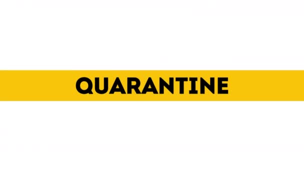 QUARANTINE. Yellow warning tapes in motion. - Footage, Video