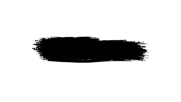 Ζωγραφική μαύρο πινέλο Grunge φόντο για τους τίτλους ή άλλο κείμενό σας με το κανάλι άλφα. Υδατογραφία - Πλάνα, βίντεο
