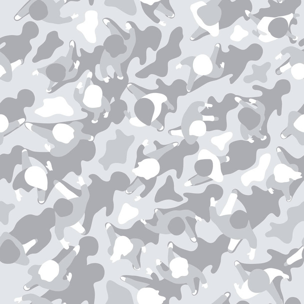 Camouflage made of people from above - Vector, Image