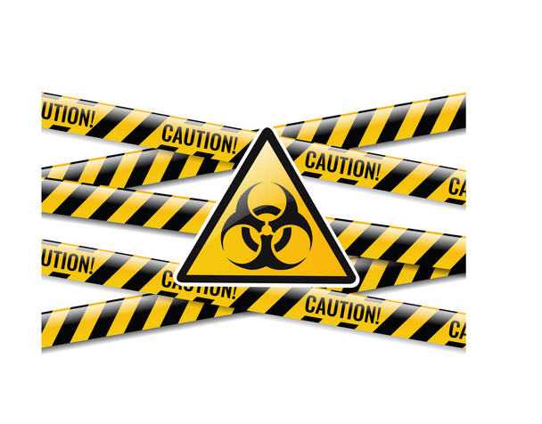 Danger Sign And Ribbons Isolated Transparent Background - Vector, Image