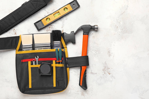 Builder's tools on white background - Foto, afbeelding