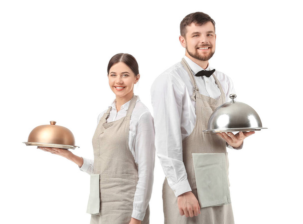 Portrait de serveurs sur fond blanc
 - Photo, image