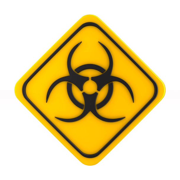 symbol biohazard on white background. Isolated 3D illustration - Foto, Bild