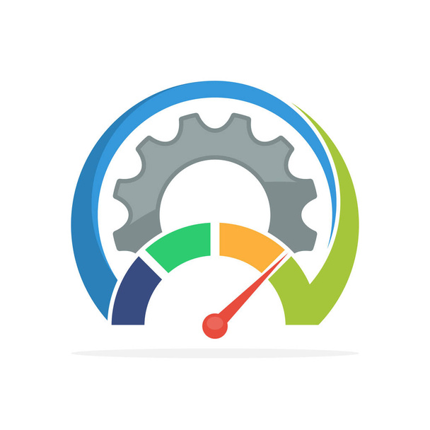 Illustrated icons with the concept of improving the work mechanism process. - Vector, Image