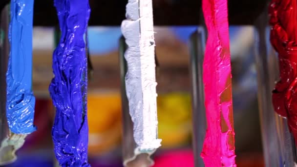 Farben für den Druck von Hemden in Hemddruckereien - Filmmaterial, Video