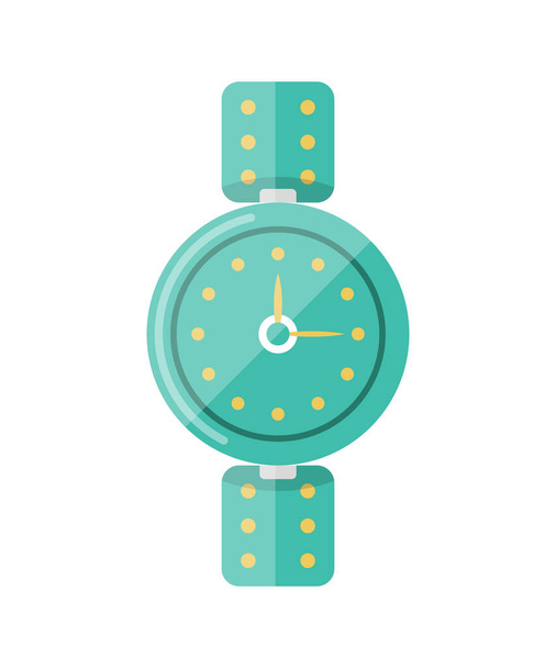 Classic men or women watch vector icon. Watch for businessman, smartwatch and fashion clock. Flat style vector illustration with bracelet isolated on white background - Vettoriali, immagini