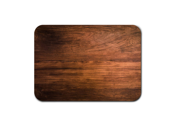 Wooden cutting board texture isolated on white background with clipping path for design - Photo, Image