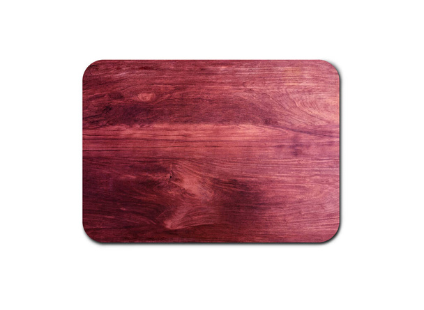 Textura de tabla de cortar de madera aislada sobre fondo blanco con ruta de recorte para el diseño
 - Foto, imagen