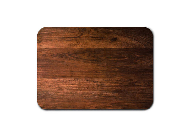 Wooden cutting board texture isolated on white background with clipping path for design - Photo, Image