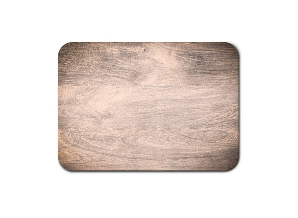 Closeup of pine wooden board isolated on white background with copy space and clipping path for design - Photo, Image