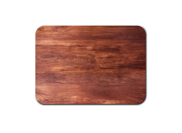 Texture de planche à découper en bois isolée sur fond blanc avec chemin de coupe pour la conception
 - Photo, image